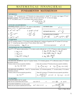 MANUAL DE PRÁCTICAS DE MATEMÁTICAS FINANCIERAS | PDF