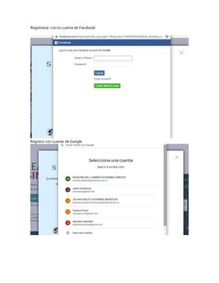 Registrarse con tu cuenta de Facebook
Registro con cuenta de Google
 