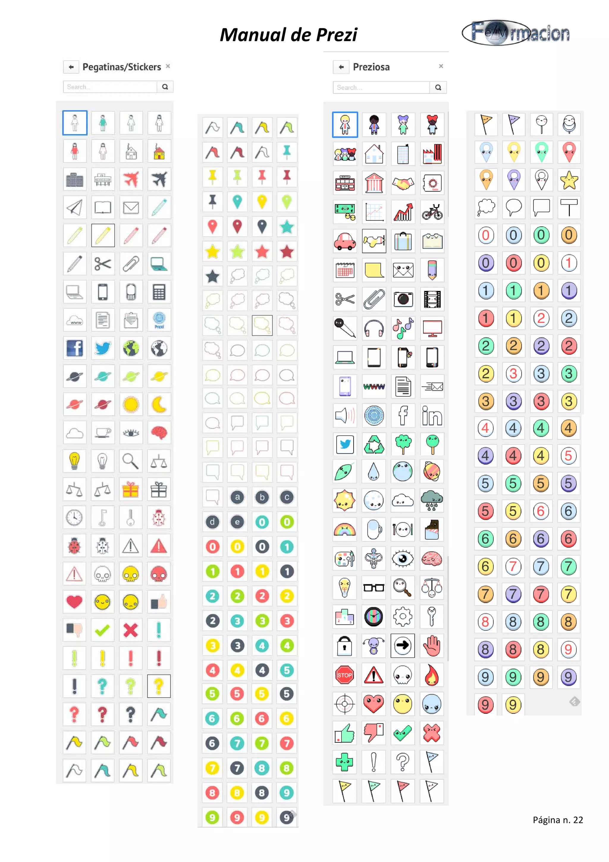 Manual de Prezi 
Página n. 22 
 