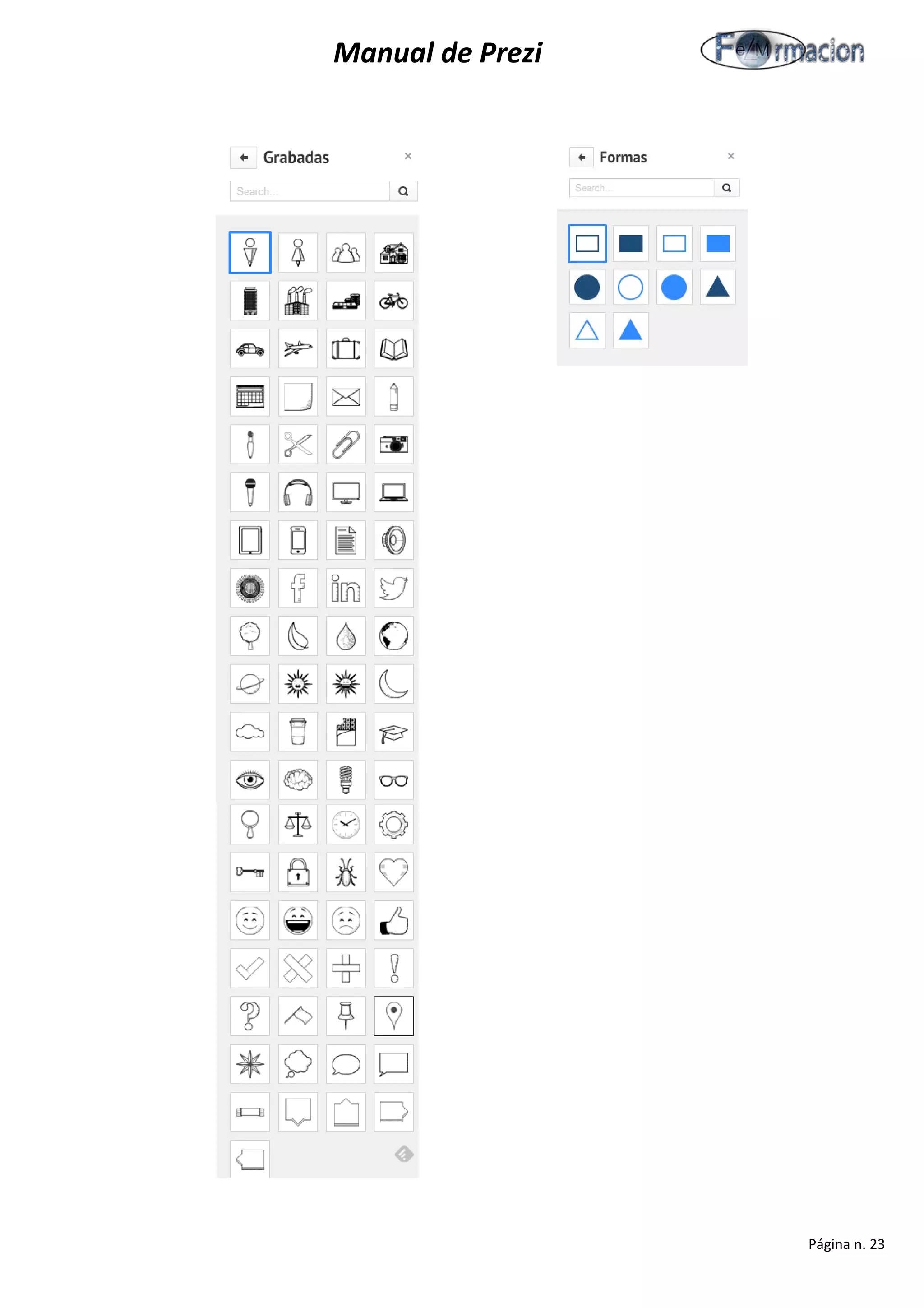Manual de Prezi 
Página n. 23 
 