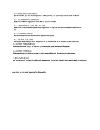 Manual de procedimiento de cobranza