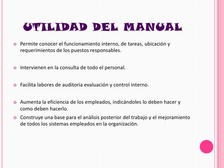 Manual de procedimientos