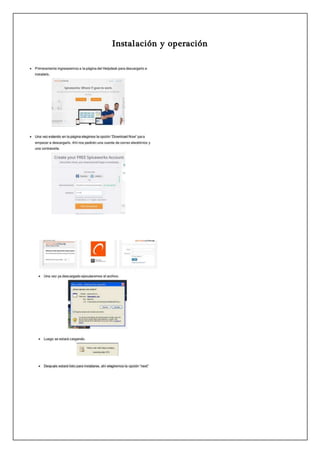 Instalación y operación
 