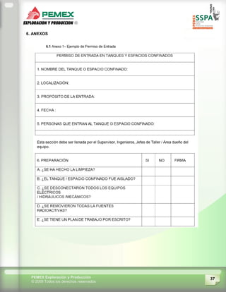 37PEMEX Exploración y Producción
© 2009 Todos los derechos reservados
6. ANEXOS
 