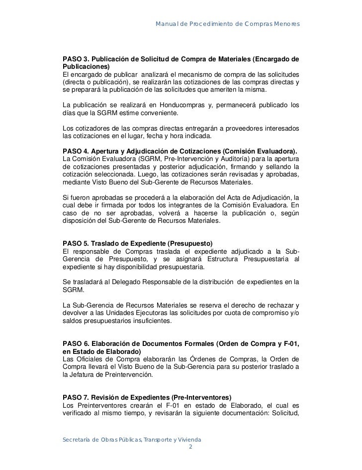 manual de procedimientos de compras Manual de procedimientos de compras y licitaciones 05 02.