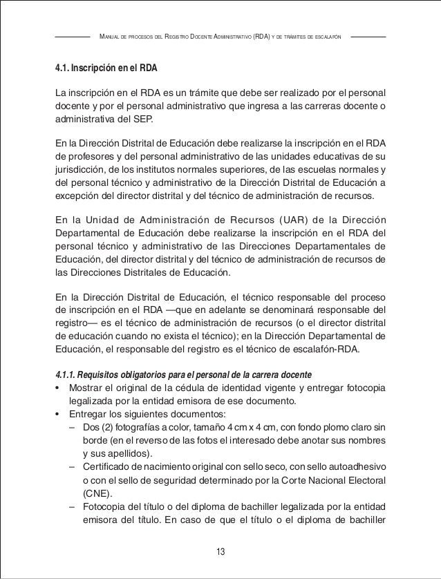 Manual De Procesos Registro Docente Administrativo Y Tramites De Esca
