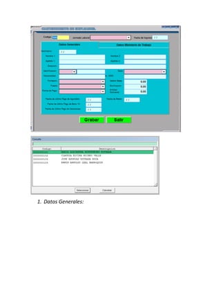 1. Datos Generales:
 