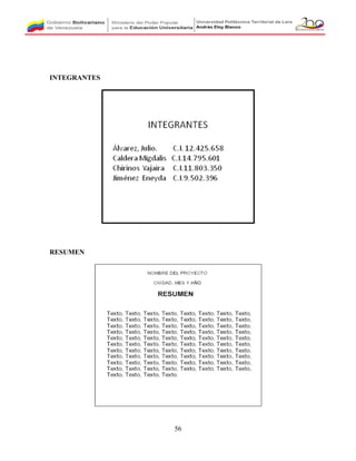 INTEGRANTES
RESUMEN
56
 
