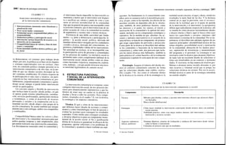 240 / Manual de psicología comunitaria
CUADRO 7.7
Asunciones metodológicas e ideológicas
de la intervención comunitaria
• Intervencionismo intermedio entre liberalismo y
planificación total
• Nivel social medio: comunitario
• Solidaridad social y responsabilidad pública: co-
rresponsabilidad
• Democracia política y participación social
• Intervención: incluye desarrollo de recursos y co-
operación con la comunidad
• Compatibilidad básica de valores y fines de inter-
ventor y comunidad
• Existe autoridad científico-técnica, política y, qui-
zá, moral
ta democratizar «el sistema» para trabajar desde
abajo; por otro, la política ya se hace en los órganos
y sistemas especializados (eso no excluye, claro
está, un contenido político siempre presente en la
intervención comunitaria o de otro tipo, en la me-
dida en que sus ideales sociales discrepen de los
del «sistema» establecido). El criterio respecto de
la participación es más claro y taxativo: sin parti-
cipación no hay intervención comunitaria ni, pro-
bablemente, empoderamiento comunitario y apren-
dizaje social, aunque sí puede haber intervención
social no participativa.
Un concepto amplio y flexible de intervención
que incluya tanto la acción «desde arriba», en que
se aporta ayuda externa (planificación, coordina-
ción, servicios profesionales, aportaciones técnicas
y económicas...), como el desarrollo de recursos
personales y sociales y la cooperación con la co-
munidad (acción «desde abajo») más propia de la
acción comunitaria. Se asume también que aunque
domine uno u otro enfoque, ambos son compatibles
y combinables.
Compatibilidad básica entre los valores y fines
del interventor y la comunidad, necesaria para que
ambos puedan cooperar o, más simplemente, para
que pueda realizarse una intervención comunitaria.
Las discrepancias esenciales entre la comunidad y
el interventor hacen imposible la intervención co-
munitaria a menos que el interventor esté dispues-
to a sacrificar sus valores y punto de vista y a po-
nerse al servicio incondicional de la comunidad,
algo que en general me parece tan inaceptable como
la posición contraria, que el interventor trate de im-
poner su punto de vista a la comunidad en nombre
de argumentos y razones más o menos técnicas.
Existencia de una doble autoridad que funda-
menta —y, junto a democracia y participación, le-
gitima— la acción social: política, derivada del
mandato democrático otorgado por los ciudadanos;
científico-técnica, derivada del conocimiento, ex-
periencia y habilidades válidas de los interventores.
Tal autoridad no excluye, ni es incompatible con,
la participación activa de personas y comunidades
en los procesos de cambio. La iniciativa social es
pertinente tanto como complemento habitual de la
intervención social «desde arriba» como en situa-
ciones lacerantes (injusticia, marginación, explota-
ción, maltrato...) en que puede invocarse una terce-
ra autoridad legitimadora de carácter moral.
5. ESTRUCTURA FUNCIONAL
Y SOCIAL DE LA INTERVENCIÓN
COMUNITARIA
La intervención comunitaria se compone, como
cualquier intervención social, de tres procesos dis-
tintos pero dinámicamente superpuestos y que ha-
bremos de tener muy en cuenta en la práctica al
diseñar y llevar a cabo las acciones. Esos compo-
nentes, resumidos en el cuadro 7.8, son la técnica,
la estrategia y los aspectos valorativos.
Técnica. El qué y cómo de las intervenciones:
qué debemos hacer (diseño de acciones o compo-
nentes) y cómo (metodología) se han de ejecutar y
evaluar las acciones para conseguir los resultados
esperados. Como medio para conseguir resultados
y alcanzar objetivos es pues un componente instru-
mental de la acción social; el fin y justificación
última de la técnica es garantizar la eficacia de los
programas, aportar soluciones a los problemas de
la comunidad y ayudarla a hacer realidad sus aspi-
© Ediciones Pirámide
Intervención comunitaria: concepto, supuestos, técnica y estrategia I 241
raciones. Su fundamento es el conocimiento cien-
tífico, pero su sustancia real es la metodología prác-
tica, ya que, como se ha repetido, los efectos de las
acciones sociales no dependen sólo de la «teoría»
sino, también, de otros poderosos factores, como
los intereses y el poder, los valores, el interés y
motivación de la comunidad o la aptitud del inter-
ventor, incluidos en los componentes estratégico y
valorativo. En la medida en que «diseñar» las ac-
ciones y métodos interventivos es el corazón de la
tarea técnica, se trata de un componente «de pizarra»
que exige capacidades de previsión y proyección.
Como parte de la técnica se describen más adelan-
te los contenidos o funciones de la intervención
comunitaria y, sobre todo, dos procesos que inclu-
yen las tareas técnicas más habituales; también la
parte práctica (el «cómo hacerlo») de la evaluación
comunitaria (capítulo 6) sería parte de este compo-
nente.
Estrategia. Asegura el tránsito del diseño téc-
nico al contexto comunitario concreto de forma
que las soluciones ideadas sean viables, realiza-
bles (cuadro 7.8). Así como el referente último
de la técnica es la ciencia, el de la estrategia es la
realidad social concreta: el aquí y ahora, siendo los
resultados la meta final de las dos. Y la destreza
central no es aquí la previsión, sino el reconoci-
miento de la realidad, que es el punto de partida
de la intervención y el interventor. La perspectiva
difiere aquí radicalmente respecto de la técnica: allí
se trataba de cómo alcanzar racionalmente ideales
y deseos (metas y fines); aquí se busca cómo usar
mejor las capacidades y energías «internas» (del
interventor) y externas de la comunidad. Por su im-
portancia, se describen más adelante algunos de sus
aspectos principales: abordabilidad técnica de los
temas elegidos, accesibilidad social y motivación
de la comunidad, obtención de los medios preci-
sos, superación de resistencias y mantenimiento
del programa y el personal. La estrategia es tan
necesaria como la técnica para alcanzar objetivos:
de nada vale un excelente diseño de soluciones si
éstas son irrealizables en un contexto y momento
dados. Y viceversa: no hay manera de resolver pro-
blemas o alcanzar metas sociales deseadas si, por
más recursos y voluntad social que se ponga, las
soluciones técnicas no existen. Por eso la accesi-
bilidad técnica es parte de la estrategia entendida
en sentido amplio.
CUADRO 7.8
Estructura funcional de la intervención comunitaria (y social)
Componentes
Técnica
Estrategia
Aspectos valorativos
(éticos, políticos)
Descripción
Métodos para diseñar, evaluar y ejecutar intervenciones eficaces que alcancen objeti-
vos buscados
Marca diseño ideal/racional
Cómo hacer realidad la intervención conectando diseño técnico ideal con/realidad
social concreta
Viabilidad práctica: cómo usar mejor medios internos (del interventor) y externos,
motivación y recursos sociales
Orientan objetivos, criterios de evaluación y conducta del interventor desde valores
sobre lo bueno o conveniente
Centrados en proceso más que en resultados
© Ediciones Pirámide
 