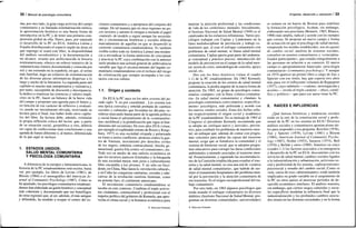 32 / Manual de psicología comunitaria
das, por otro lado, la gran carga activista del campo
comunitario y su limitada sistematización teórica,
la aproximación histórica es una buena forma de
introducirse en la PC y de tener una primera com-
prensión global de ella. Narro, pues, por separado
el desarrollo de la PC en EUA, América Latina y
España distribuyendo el espacio según las áreas en
que supongo se usará este libro, la disponibilidad
del análisis sociohistórico y la documentación a
mi alcance: resumo por archiconocida la historia
norteamericana, ofrezco un esbozo tentativo de la
sudamericana (menos documentada y conocida por
mí) y me extiendo en la española, en que, al serme
más familiar, hago un esfuerzo de sistematización
de las diversas piezas informativas dispersas a lo
largo y ancho de la literatura. La segunda parte del
capítulo es mucho más interpretativa y valorativa y,
por tanto, susceptible de discusión y discrepancia;
la dedico a sintetizar las creencias y valores implí-
citos en la PC, hacer un balance de la breve vida
del campo y proponer una agenda para el futuro y,
en función de ese carácter de reflexivo y evaluati-
vo, puede ser inicialmente obviada, reservando su
lectura para el final, tras haber leído otros capítu-
los del libro. Su lectura debe, además, estimular
la propia reflexión crítica del lector, que, a partir
de su situación social, geopolítica u otra, debería
ser capaz de confeccionar unas conclusiones y una
agenda de futuro diferente o, al menos, diferenciada
de la que aquí se incluye.
1. ESTADOS UNIDOS:
SALUD MENTAL COMUNITARIA
Y PSICOLOGÍA COMUNITARIA
A diferencia de la europea y latinoamericana, la
historia de la PC estadounidense está escrita; basta
ver, por ejemplo, los libros de Levine (1981), de
Bloom (1984) o el monográfico del American Jo-
urnal of Community Psychology (1987). Como se
ha apuntado, los psicólogos comunitarios estadouni-
denses han elaborado un guión histórico y conceptual
más coherente y documentado que sus homólogos
de otras regiones que, al ser, además, el más antiguo
y difundido, ha tendido a ocupar el centro del es-
cenario comunitario y a apropiarse del conjunto del
campo. De tal manera que en otras regiones no po-
cos sectores y autores le otorgan a menudo el papel
«natural» de modelo a seguir aunque las necesida-
des y circunstancias históricas y sociales difieran
marcadamente de aquellas en que se desarrolló la
corriente comunitaria estadounidense. Es también
visible (sobre todo en América Latina) una tenden-
cia a reivindicar la forma autóctona de conceptuar
y practicar la PC cuya combinación con la anterior
suele producir una actitud general de ambivalencia
variable que liga el reconocimiento del legado co-
munitario estadounidense con el rechazo del riesgo
de colonización que siempre acompaña a los con-
tactos con esa cultura.
1.1. Origen y contexto
En EUA la PC nace en los años sesenta del pa-
sado siglo. Y, no por casualidad... Los sesenta son
una época convulsa y rebelde preñada de cambios
sociales y culturales que fecundan las décadas ve-
nideras marcando buena parte de la agenda política
y social hasta el advenimiento de la «contrarrefor-
ma» neoliberal y la globalización que sigue al hun-
dimiento del socialismo. En esos años EUA (véase,
por ejemplo el espléndido retrato de Rosen y Kings-
bury, 1977) es una sociedad crispada y polarizada
en torno a serios conflictos: protesta contra la gue-
rra de Vietnam, movimiento pro derechos civiles
de los negros, rebelión contracultural, brecha ge-
neracional, guerra fría contra «el comunismo», etc.
Todo eso en medio de una euforia económica en
que los recursos parecen ilimitados y la búsqueda
de una sociedad mejor, más justa y culturalmente
libre encandila a los jóvenes. Y no sólo en Occi-
dente; en China, Mao lanza la «revolución cultural»,
y en Cuba las conquistas sanitarias, sociales y edu-
cativas de la revolución castrista iluminan, como
un potente faro, el continente americano.
El movimiento comunitario estadounidense se
incuba en este contexto. Combina el triple activis-
mo ciudadano, contracultural y profesional con el
impulso político del gobierno de Kennedy, que apro-
vecha el clima social y la bonanza económica para
© Ediciones Pirámide
Orígenes, desarrollo y valoración I 33
mejorar la atención profesional y las condiciones
de vida de los «enfermos» mentales. Inicialmente,
el Instituto Nacional de Salud Mental (1949) es el
catalizador de los esfuerzos reformistas. Varios psi-
cólogos trabajan con Caplan y Lindemann en la
línea multidisciplinar de prevención y trabajo co-
munitario que, al usar el enfoque comunitario con
problemas de salud mental, se llama salud mental
comunitaria. Caplan aporta gran parte del andamia-
je conceptual y práctico preciso: introducción del
modelo de prevención en el campo de la salud men-
tal, teoría de crisis, metodología de consulta, apoyo
social, etc.
Dos son los hitos históricos (véase el cuadro
1.1) de la PC estadounidense. En 1963 Kennedy
propone la creación de los centros de salud mental
comunitaria, la piedra angular de la nueva forma de
atención. En 1965, un grupo de psicólogos comu-
nitarios «rompen» con la línea «clínico-comunita-
ria» (la salud mental comunitaria) y «fundan» la
psicología comunitaria como empresa «específica-
mente» psicológica, más politizada y acorde con
los nuevos vientos sociales. Estas dos fechas seña-
lan respectivamente el origen social y académico
de la PC estadounidense. En su mensaje de 1963 al
Congreso el presidente Kennedy recomienda que
se adopte un «enfoque nuevo y atrevido», preven-
tivo, para combatir los problemas de trastorno men-
tal; un enfoque que, además de contar con progra-
mas concretos para paliar las causas del trastorno
mental, exige que se fortalezca la comunidad y el
sistema de bienestar social, que se adopten progra-
mas educativos para corregir las duras condiciones
ambientales a menudo asociadas al trastorno men-
tal. Posteriormente, y siguiendo las recomendacio-
nes de la Comisión establecida para estudiar el tras-
torno y la salud mental, se crea una red de «centros
de salud mental comunitaria», que habrán de sus-
tituir el tratamiento hospitalario del problema men-
tal por la prevención y la atención comunitaria de
ese trastorno. Es el origen socioprofesional del tra-
bajo comunitario.
Por otro lado, en 1965 algunos psicólogos que
están usando el enfoque comunitario en diversos
ámbitos (Instituto Nacional de Salud Mental, pro-
gramas en distintas comunidades, universidades)
se reúnen en un barrio de Boston para redefinir
la formación psicológica. Acaban, sin embargo,
elaborando una proclama (Bennett, 1965; Blanco,
1988) más amplia, radical y acorde con los tiempos
que corren. Se propone un nuevo campo y forma
de actuación en que el psicólogo de salud mental,
rompiendo los moldes establecidos, sea un agente
de cambio social, analista de sistemas sociales,
consultor en asuntos comunitarios y «conceptua-
lizador participante», que estudia integralmente a
las personas en relación a su contexto. El nuevo
campo es apropiadamente bautizado «psicología
comunitaria» (community psychology). Y aunque
en 1974 aparece un primer libro a cargo de Zax y
Specter con ese título, hay que esperar tres años
más para ver el influyente volumen de Rappaport
(1977), cuyo subtítulo —«valores, investigación y
acción»— revela el triple carácter —ético, cientí-
fico y político— que para ese autor tiene la PC.
2. RAÍCES E INFLUENCIAS
¿Qué fuerzas históricas y tendencias sociales
están en la raíz de la constitución social y profe-
sional de la PC en los sesenta en EUA? Diversos
análisis sociales y comunitarios aportan pistas úti-
les para responder a esa pregunta: Korchin (1976),
Zax y Specter (1979), Levine (1981) y Bloom
(1984), American Journal of Community Psycho-
logy (1987), Nisbet (1953), Sarason (1974), Bell
(1976) y Bellah y otros (1989). Sintetizo en cinco
(cuadro 1.1) los factores asociados a la emergencia
y desarrollo de la PC en EUA: descontento con los
servicios de salud mental, cambios sociales ligados
a la industrialización y urbanización, activismo so-
cial y profesional de los sesenta, «aplicacionismo»
psicosocial y estudio del cambio social. Como se
verá, varios de esos «determinantes» están también
implicados en grado variable en el surgimiento de
la PC en otros países al atravesar períodos de de-
sarrollo económico similares. El análisis muestra,
sin embargo, que ciertos rasgos culturales y socia-
les específicos modulan la influencia final que la
industrialización y los profundos cambios asocia-
dos tienen en las distintas sociedades y en la forma
© Ediciones Pirámide
 