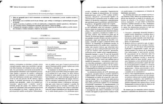 122 / Manual de psicología comunitaria
CUADRO 4.1
Características de la teoría psicológico-comunitaria
1. Debe ser apropiada para el nivel comunitario, no individual, de comprensión y acción: modelos sociales y
psicosociales
2. Relacionada con la realidad social de que emerge y que «refleje» la ideología (y epistemología) de quien
la formula
3. Ligada a la acción y la práctica, no sólo a la explicación y comprensión: modelos operativos y descriptivos
4. Los conceptos teóricos fundamentan estrategias interventivas y áreas de trabajo
5. Compuesta de conceptos, modelos y valores con funciones respectivas de focalizar análisis y acción, relacio-
nar conceptos y evaluar conceptos y objetivos de acciones
CUADRO 4.2
Conceptos y modelos teóricos comunitarios
Psicosociales
Globales
Conceptos
analíticos
Salud mental positiva
Comunidad
Problemas sociales
Modelos-métodos
operativos
Desarrollo humano
Empoderamiento/empowerment
Participación
Cambio social
Desarrollo comunitario
Prevención
Activación/movilización social
relativa y orientadora, no absoluta y cerrada: ciertos
conceptos pueden, según sean concebidos o qué par-
te de ellos tomemos, ser situados en uno u otro apar-
tado. Así, prevención o activación social pueden ser
perfectamente entendidos como fenómenos psicoso-
ciales ligados a procesos de cambio o animación
personal, pero también, y si se toman en su globali-
dad, como fenómenos sociales cuya vertiente psico-
social es sólo una porción. En PC interesa, lógica-
mente, la vertiente psicosocial de los fenómenos
globales más apropiada —junto a los modelos psi-
cosociales— para la visión —y misión— social in-
termedia propia del campo. Así, interesa el senti-
miento de comunidad como percepción psicosocial
de la comunidad o la visión —aspecto, nivel, etc.—
psicosocial del cambio social global. Sobreentende-
mos en ambos casos que el aspecto psicosocial no
agota el fenómeno global, aunque sí aporta una visión
específica y relevante de él.
Si aceptamos la observación de W. Mills (1959)
de que la teoría social debe reflejar de alguna mane-
ra la realidad de la que emana, las ideas teóricas
habrán de variar según la realidad social en que se
han formulado y la visión ideológica global que se
adopta frente a ella. Habríamos de esperar, entonces,
que los conceptos comunitarios de la PC en el norte
y el sur presenten énfasis o diferencias relevantes,
algo que, como vimos en el capítulo 2, sucedía. En
efecto, mientras que las versiones «norteñas» de la
PC reflejaban los intereses más clínicos e individua-
listas del campo centrándose en el desarrollo huma-
no, la salud mental positiva o los problemas psico-
© Ediciones Pirámide
Otros conceptos: desarrollo humano, empoderamiento, cambio social, problemas sociales I 123
sociales (pérdida de comunidad, fragmentación
social, etc.) ligados al industrialismo, las versiones
latinoamericanas (como la PSC) usaban modelos
marxistas, educativos o psicosociales ligados a la
concienciación y activación social, el cambio social
radical y el desarrollo comunitario, esperablemente
más apropiados para los problemas «preindustriales»
de pobreza y desigualdad, propios de la región.
Puesto que la PC busca cambiar la comunidad y
no sólo entenderla, todos sus conceptos y modelos
teóricos tienen un componente operativo (D'Aunno
y Price, 1984). La distinción entre elementos teóricos
analíticos y operativos, trazada en el cuadro 4.2, es,
por tanto, relativa, más cuestión de grado que de
carácter. De forma que algunos «materiales» teóricos
(en realidad conceptos focales) son más sustantivos,
nombrando «algo» que tratamos de describir o en-
tender y teniendo un papel y potencial teórico más
analítico: la comunidad, los problemas sociales, la
salud mental positiva. En cambio otros «materiales»
(sobre todo modelos teóricos que relacionan unos
conceptos con otros) están pensados para actuar, por
lo que los clasifico como operativos: prevención,
activación social, cambio social, empoderamiento y
desarrollo humano y social. El caso del desarrollo
humano y social es particular; los he situado en la
parte operativa porque los modelos de que realmen-
te disponemos —como vemos más adelante para el
modelo de suministros— son prácticos o interventi-
vos: describen estrategias y operaciones para conse-
guir el desarrollo de las personas o de las comuni-
dades, sin explicar realmente el concepto de persona
o comunidad desarrollada que buscamos, que cons-
tituiría la noción teórica de base.
La orientación práctica de la PC determina que,
en general, conceptos teóricos y modelos operativos
acaben estando vinculados, de forma que un concep-
to fundamenta un ámbito de actuación y una estra-
tegia de trabajo. Así, el concepto de salud positiva
está ligado al ámbito (y la estrategia) de promoción
de la salud y prevención (capítulo 12); la comunidad,
al desarrollo comunitario; el empoderamiento y la
participación, a la organización comunitaria y el de-
sarrollo político, etc. Lo mismo sucede con la teoría
e investigación más clínico-comunitaria, en la que
el estrés está ligado a la prevención; el apoyo social,
a la ayuda mutua, o la competencia, al fomento de
habilidades personales.
Las distintas funciones que cumple la teoría so-
cial (Sánchez Vidal, 2002a) nos permiten hacer ex-
plícita una distinción ya usada en los párrafos an-
teriores en relación a los distintos «materiales»
teóricos manejados, a la que añado la dimensión
valorativa, también presente en ellos. Tendríamos
así tres «tipos» de «materiales» teórico-prácticos
(o, mejor, tres dimensiones presentes en cada uno
y que varían según su función principal).
• Conceptos: comunidad, desarrollo humano o
cambio social; identifican y nombran ideas y
fenómenos de interés en torno a los que se
articula un campo teniendo como función ge-
neral focalizar en ellos la atención del estu-
dioso o el practicante.
• Modelos teóricos u operativos que, al especi-
ficar las relaciones de un concepto o fenóme-
no con otros, no sólo hacen relacionalmente
explicable o comprensible a aquél, sino que
permite predecir los efectos de su manipula-
ción intencionada: la intervención racional.
El conocimiento de las relaciones entre los
conceptos de cambio social, prevención, par-
ticipación, problemas sociales y desarrollo
humano habría de hacer posible «pasar» de
unos fenómenos a otros permitiendo prevenir
los problemas psicosociales a partir del cam-
bio social participativo (capítulo 2) o alcanzar
el desarrollo humano haciendo una serie de
aportaciones —físicas, psicosociales y socio-
culturales— en unas condiciones específicas
(«modelo de los suministros»).
• Valores. Pero empoderamiento, desarrollo hu-
mano o activación social no son sólo elemen-
tos teóricos valiosos por su poder focalizador,
explicativo o predictivo, sino también por su
deseabilidad o bondad inherente, lo cual nos
permite asignarles una valencia ética o social
fundamental a la hora de fijar los objetivos de
las intervenciones y de realizarlas.
De manera que los materiales teóricos psicoco-
munitarios contendrán esas dimensiones o cumplirán
© Ediciones Pirámide
 