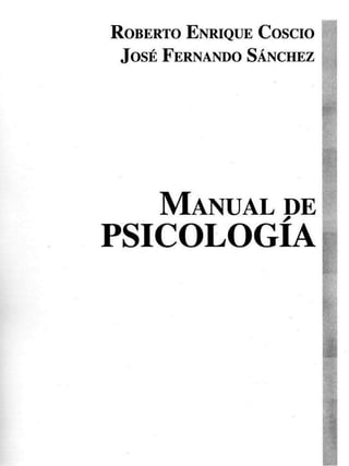 Manual de psicologia COSCIO Y SANCHEZ - INDICE