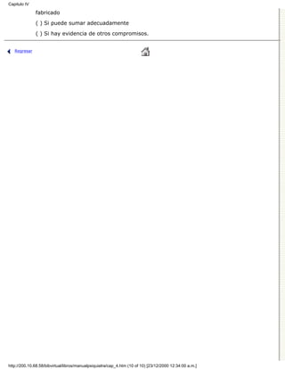 Capitulo IV

              fabricado

              ( ) Si puede sumar adecuadamente
              ( ) Si hay evidencia de otros compromisos.


   Regresar




http://200.10.68.58/bibvirtual/libros/manualpsiquiatra/cap_4.htm (10 of 10) [23/12/2000 12:34:00 a.m.]
 