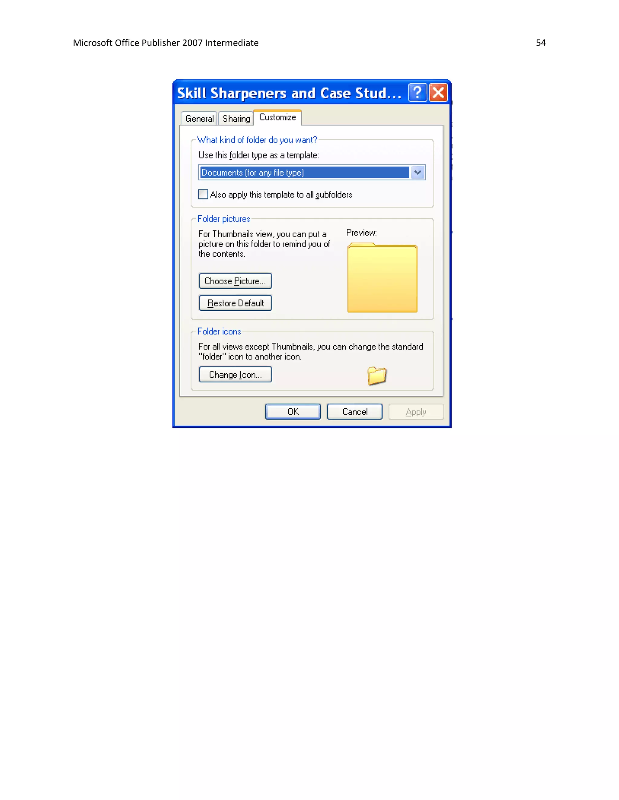 Microsoft Office Publisher 2007 Intermediate   54
 