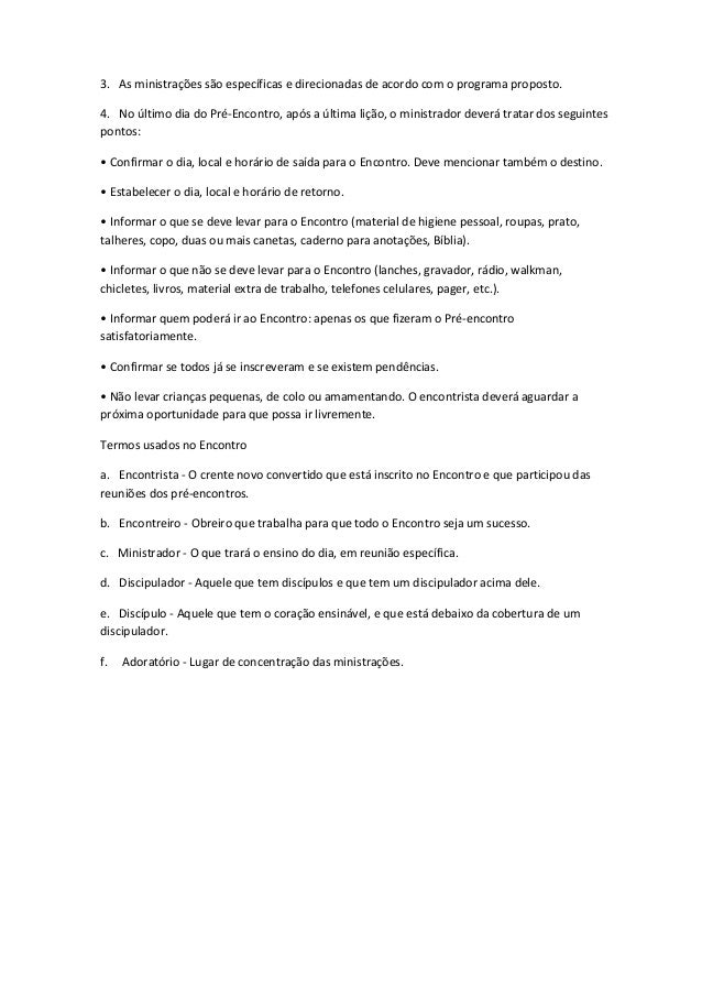 Manual de realização do encontro com DEUS Manual de realização do encontro com DEUS