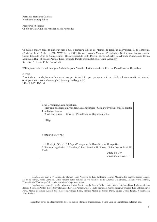 Manual de redação da presidência da