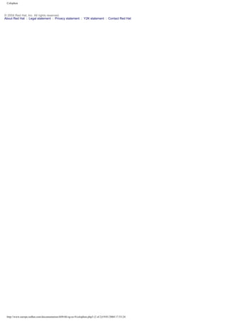 Colophon

© 2004 Red Hat, Inc. All rights reserved.
About Red Hat : Legal statement : Privacy statement : Y2K statement : Contact Red Hat

http://www.europe.redhat.com/documentation/rhl9/rhl-rg-es-9/colophon.php3 (2 of 2)19/01/2004 17:53:24

 