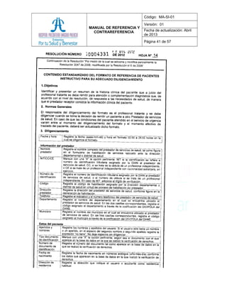 Manual de referencia y contrareferencia dic 2014 | DOC