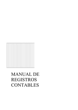 MANUAL DE 
REGISTROS 
CONTABLES 
 