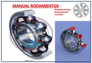 Página 1 de 97
MANUAL RODAMIENTOS
RecopilaciondeDatos
GerardoStuardoP-
Junio2016
 