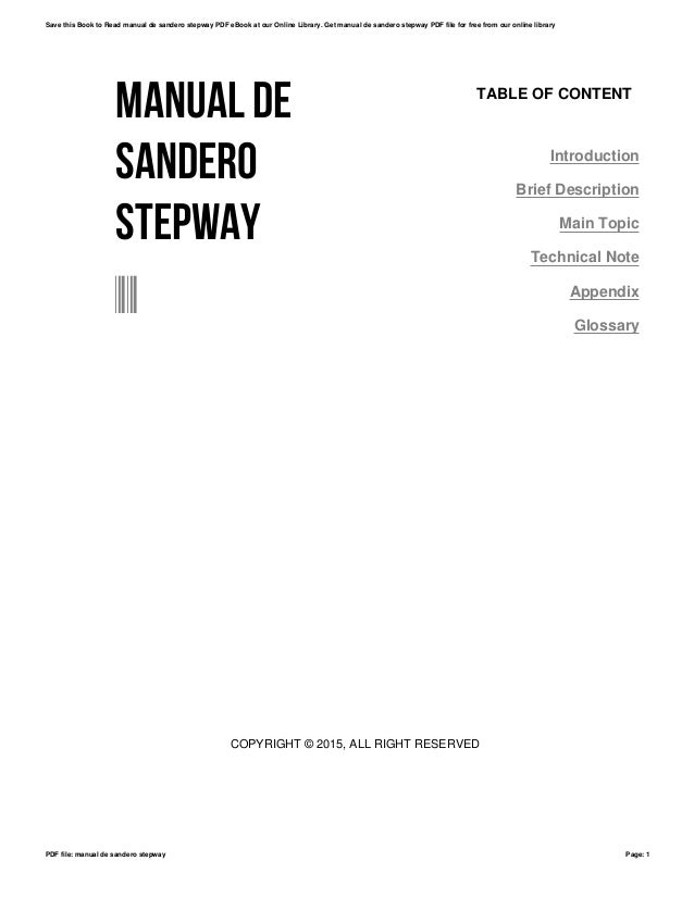 Manual de sandero stepway