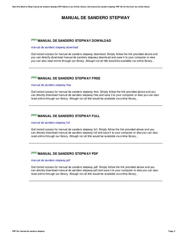 Manual de sandero stepway