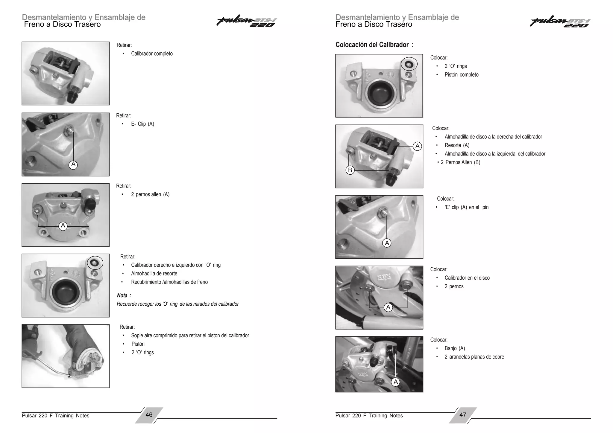 Manual de servicio pulsar 220 | PDF
