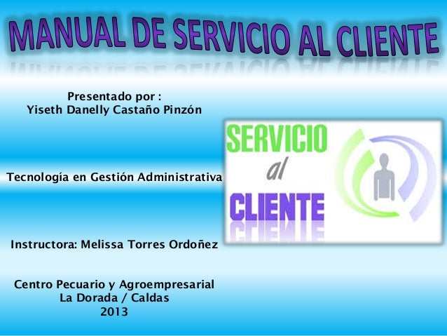 Manual de servicio al cliente