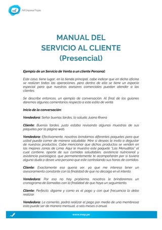 Manual de servicio al cliente | PDF