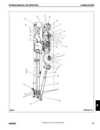 9-5
RT890E MANUAL DE SERVICIO LUBRICACIÓN
9
Published 03-31-08, Control # 069-04
41
40
10
8
23
22
3
1
6
2
7
4
5
3
11
14
9
20
5
2
7
6
1
23
22
24
25
27
30
6265-1 FIGURA 9-2
35
19
36
28
21
29,
32
31
30
30
37
 