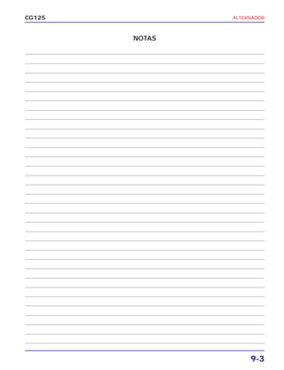 ALTERNADOR
9-3
CG125
NOTAS
 