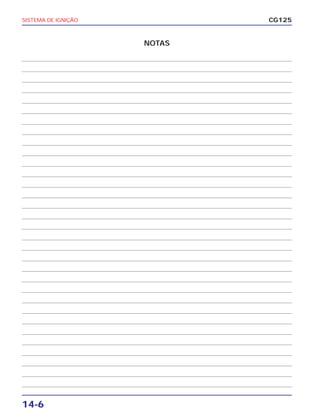 SISTEMA DE IGNIÇÃO
14-6
CG125
NOTAS
 