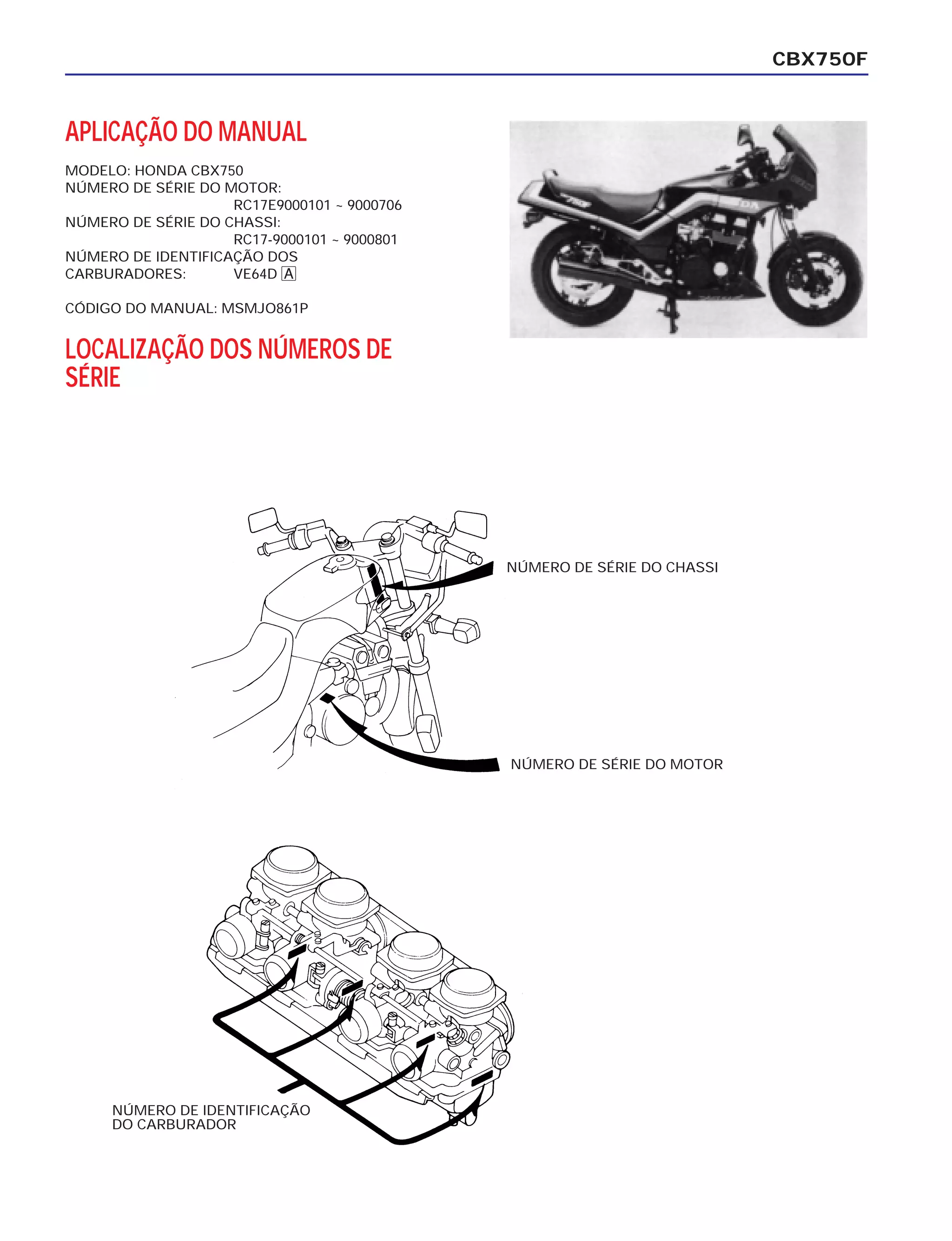 Manual de serviço cbx750 f informac | PDF