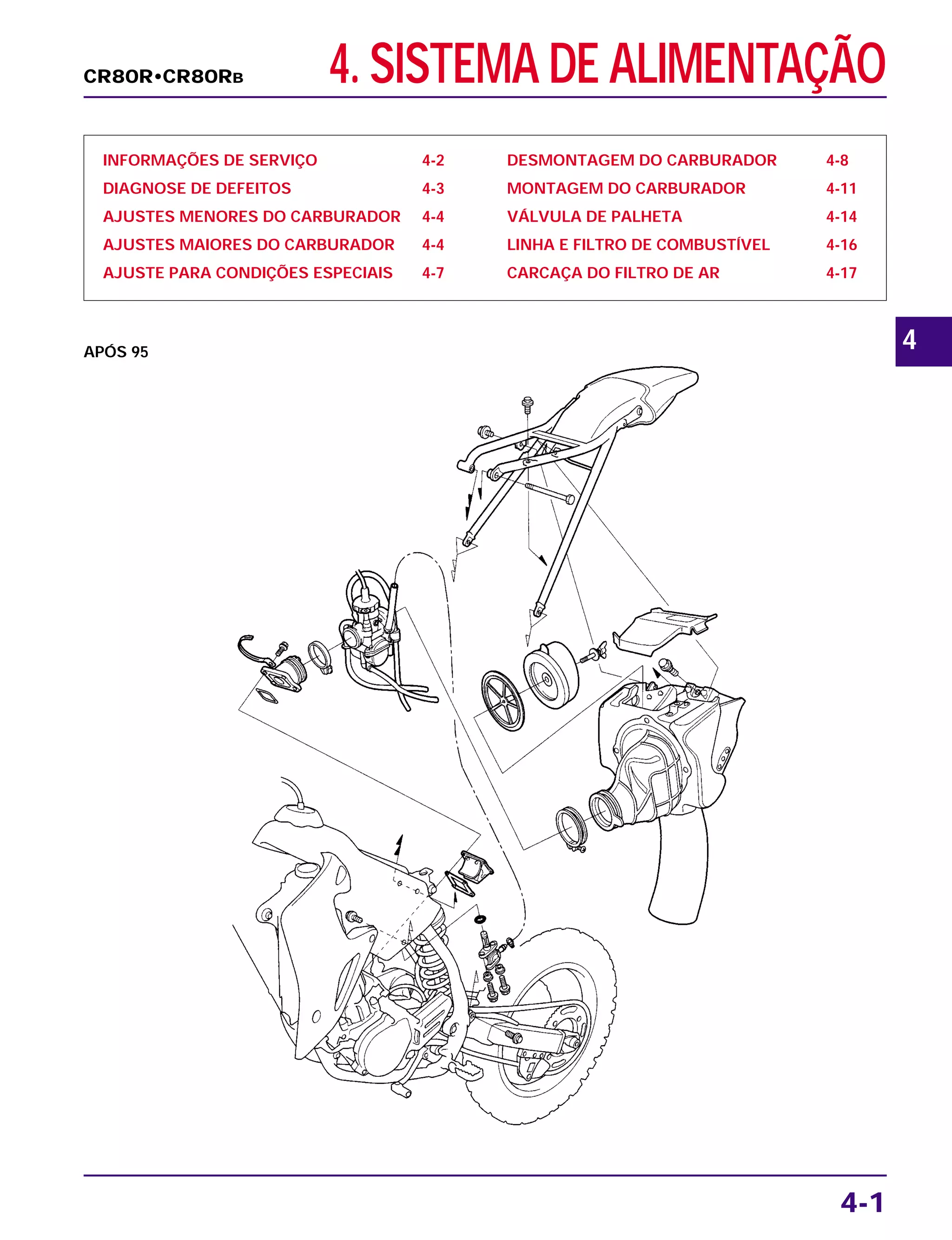 Manual de serviço cr80 r sistalim | PDF