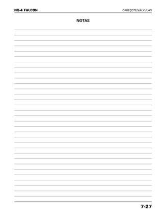 CABEÇOTE/VÁLVULAS
7-27
NX-4 FALCON
NOTAS
 