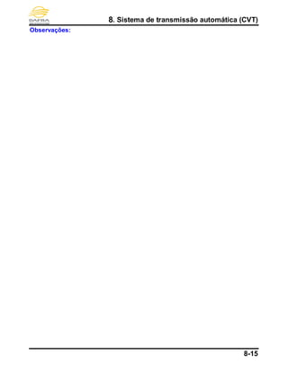 8. Sistema de transmissão automática (CVT)
8-15
Observações:
 