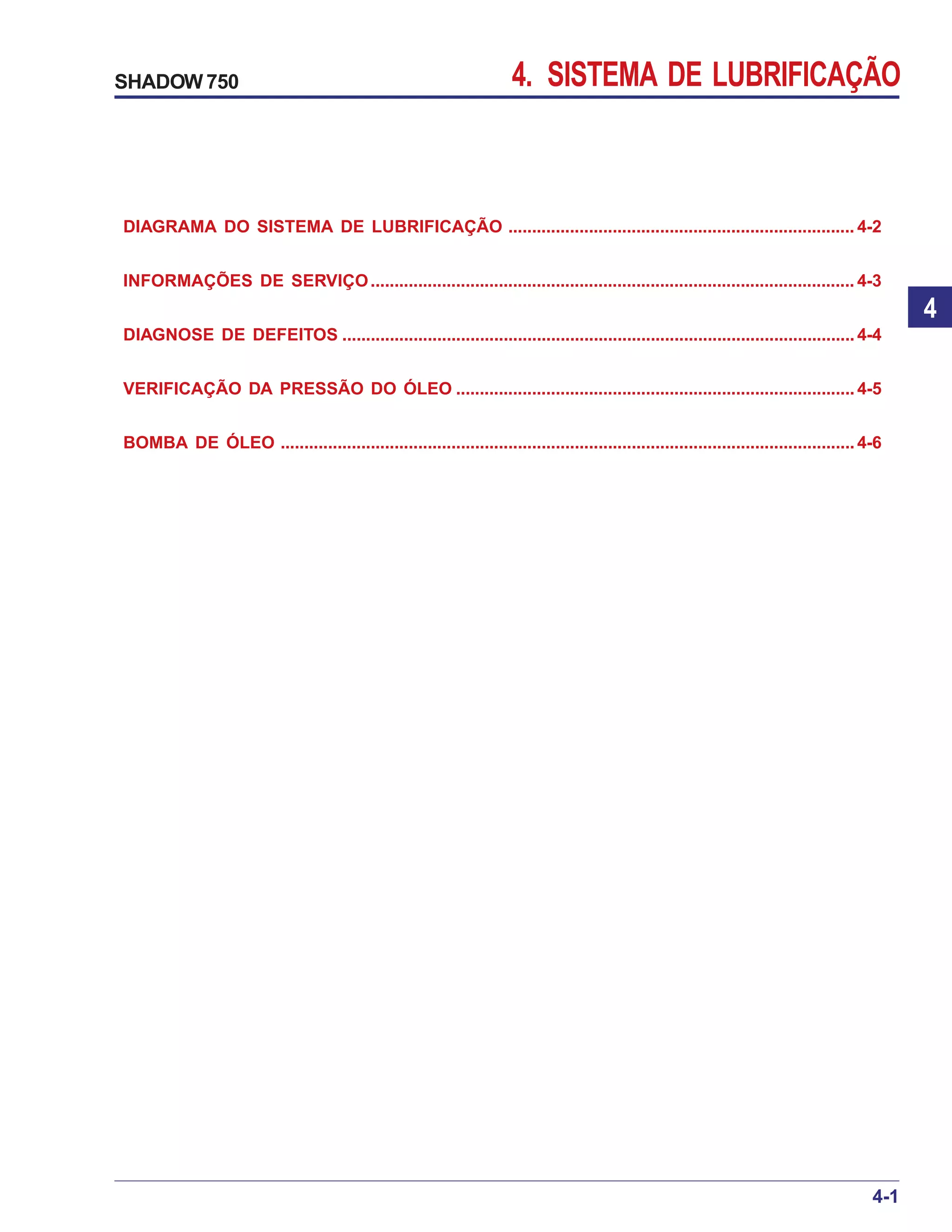 Manual de serviço shadow 750 00 x6b-meg-001 lubrificacao | PDF
