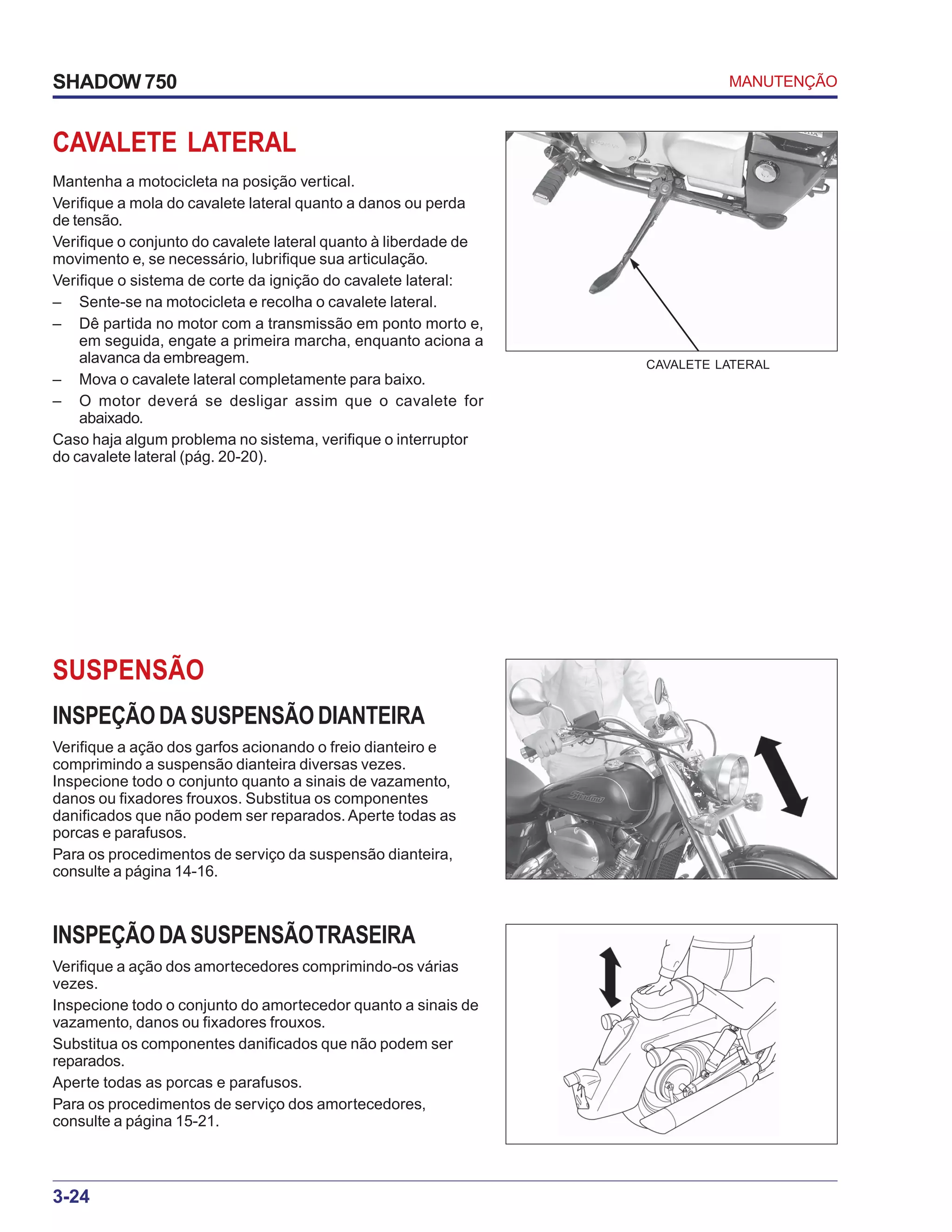 Manual de serviço shadow 750 00 x6b-meg-001 manutencao | PDF