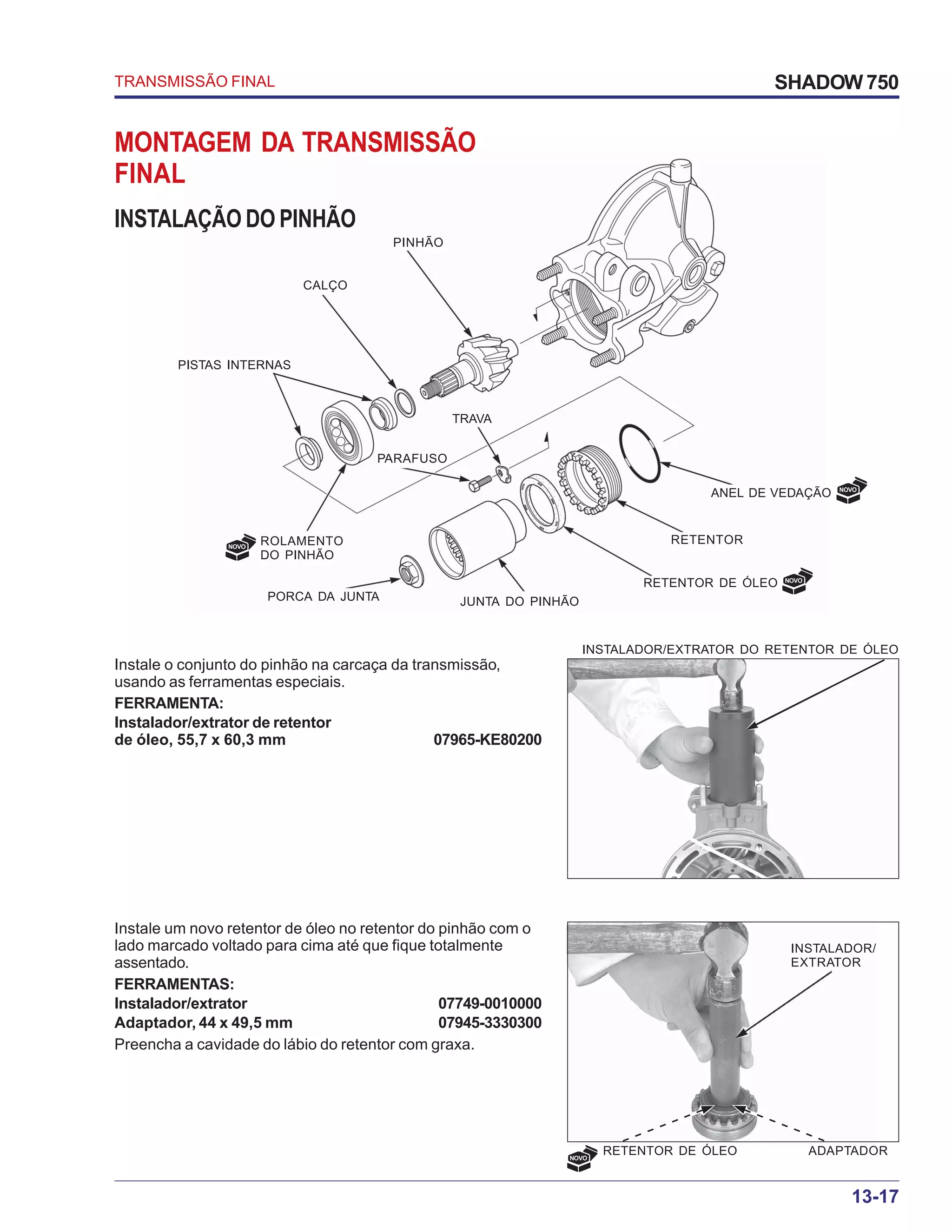 Manual de serviço shadow 750 00 x6b-meg-001 transmissao-final | PDF
