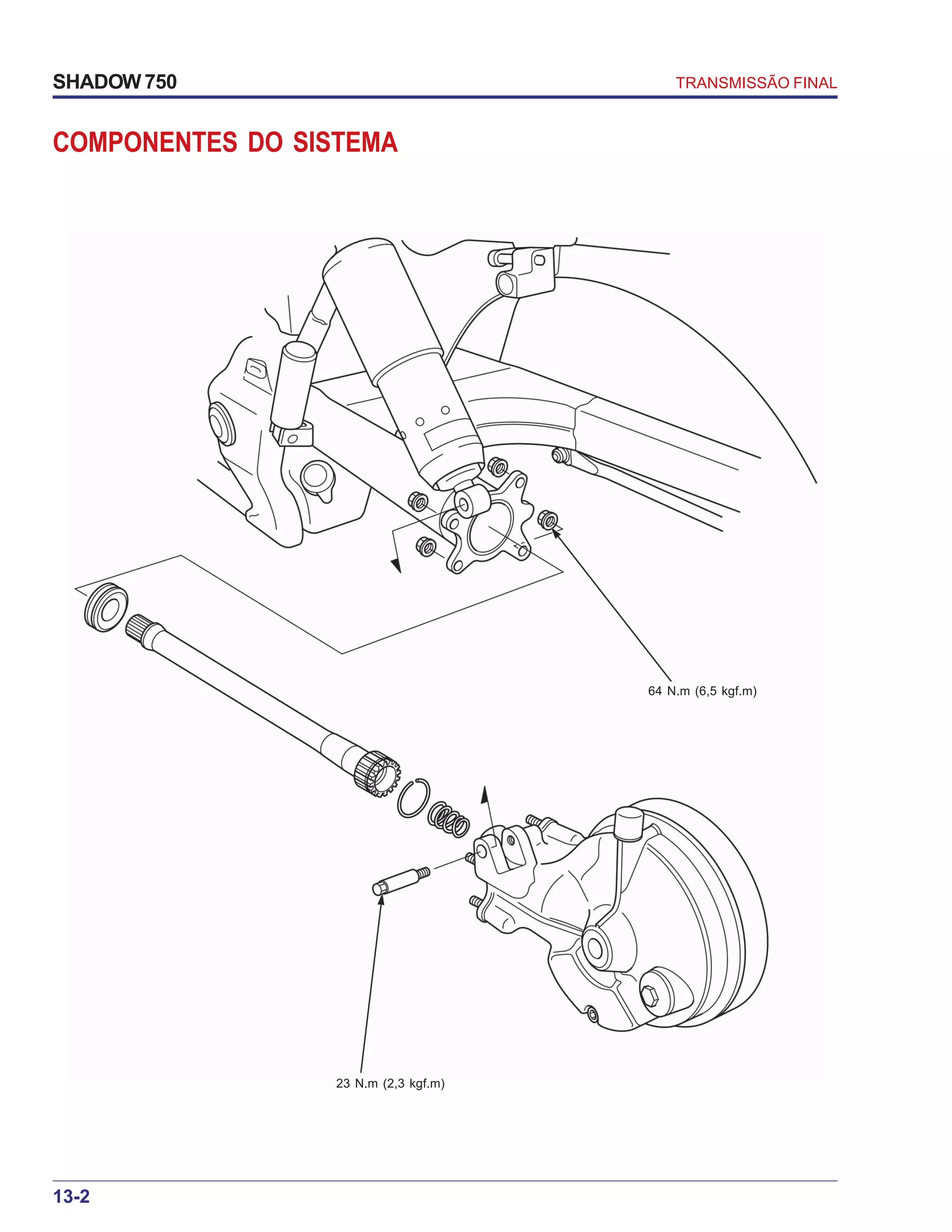 Manual de serviço shadow 750 00 x6b-meg-001 transmissao-final | PDF