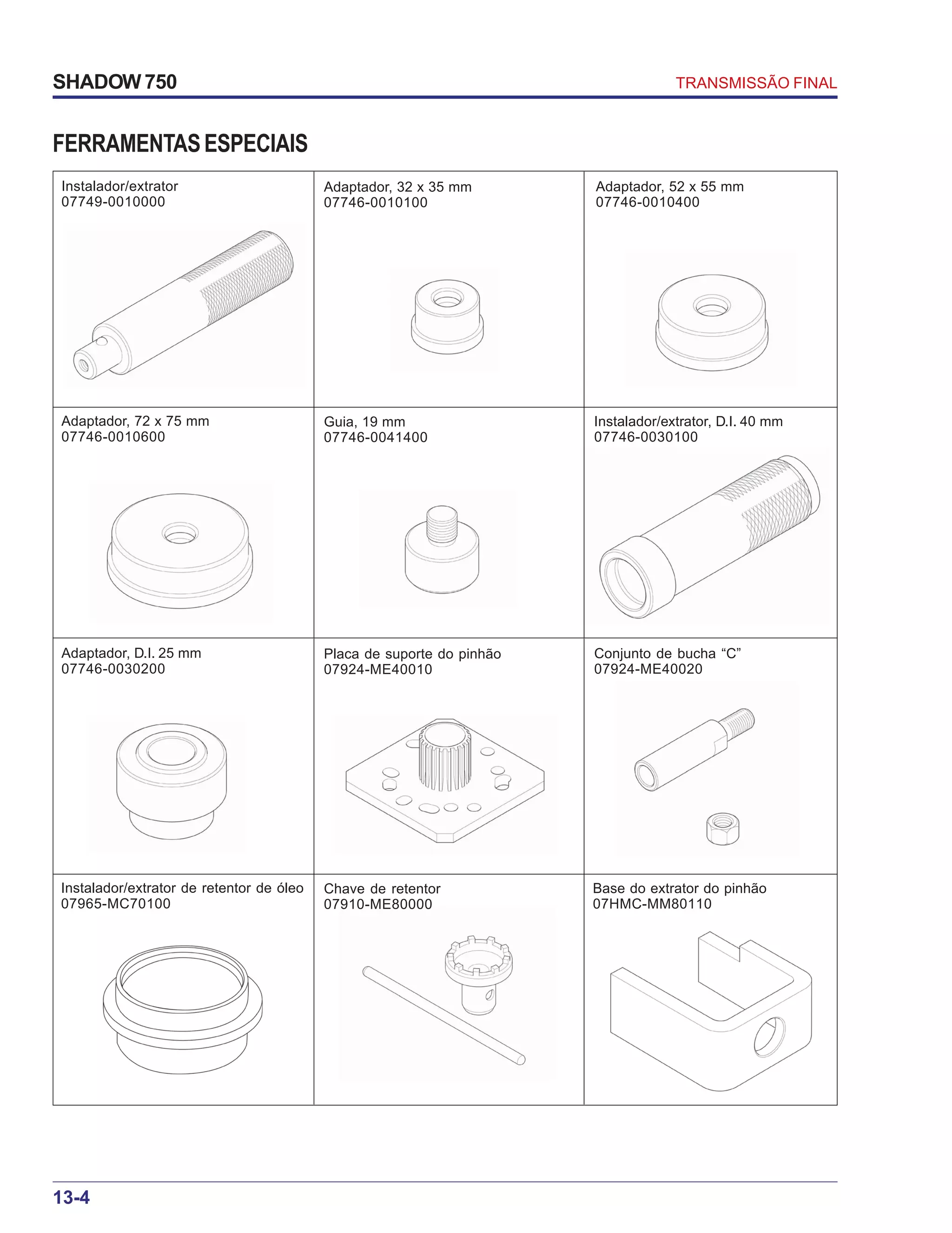 Manual de serviço shadow 750 00 x6b-meg-001 transmissao-final | PDF