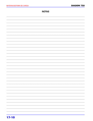 BATERIA/SISTEMA DE CARGA           SHADOW 750


                           NOTAS




17-10
 