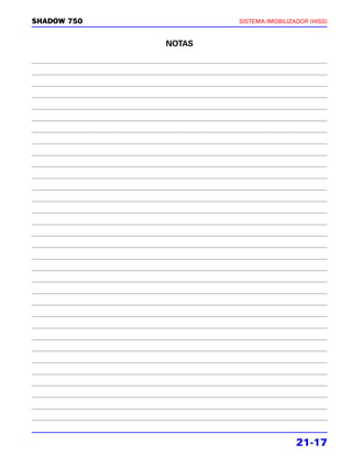 SHADOW 750           SISTEMA IMOBILIZADOR (HISS)


             NOTAS




                                      21-17
 