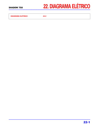SHADOW 750           22. DIAGRAMA ELÉTRICO
 DIAGRAMA ELÉTRICO   22-2




                                       22-1
 