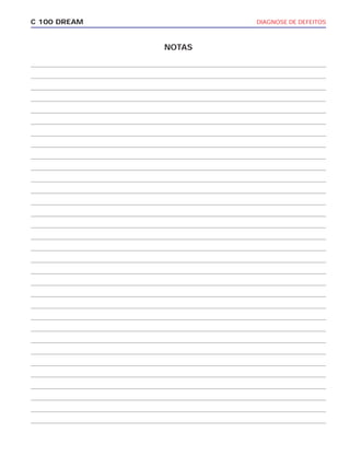 DIAGNOSE DE DEFEITOSC 100 DREAM
NOTAS
 