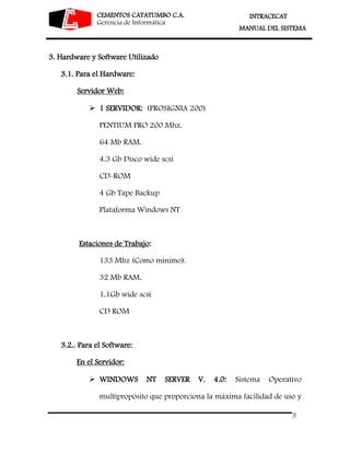 Manual de sistema de una Intranet basada en multiplataforma para la ...