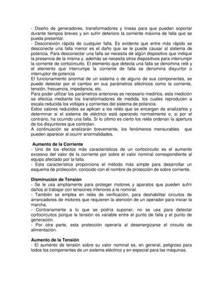 UNIDAD I. FILOSOFÍA DE LA PROTECCIÓN DE
SISTEMAS ELÉCTRICOS.
 