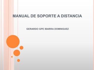 MANUAL DE SOPORTE A DISTANCIA

GERARDO GPE IBARRA DOMINGUEZ

 