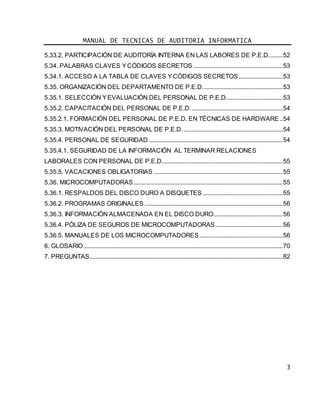 Manual de Tecnicas Para Auditoria Informatica | PDF