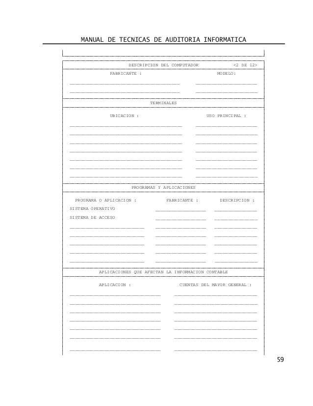 Manual de Tecnicas Para Auditoria Informatica